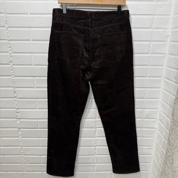 Quince NWT Orgaxnic Stretch Corduroy Pants Espresso Brown 31x32 90s Christmas - Picture 6 of 13